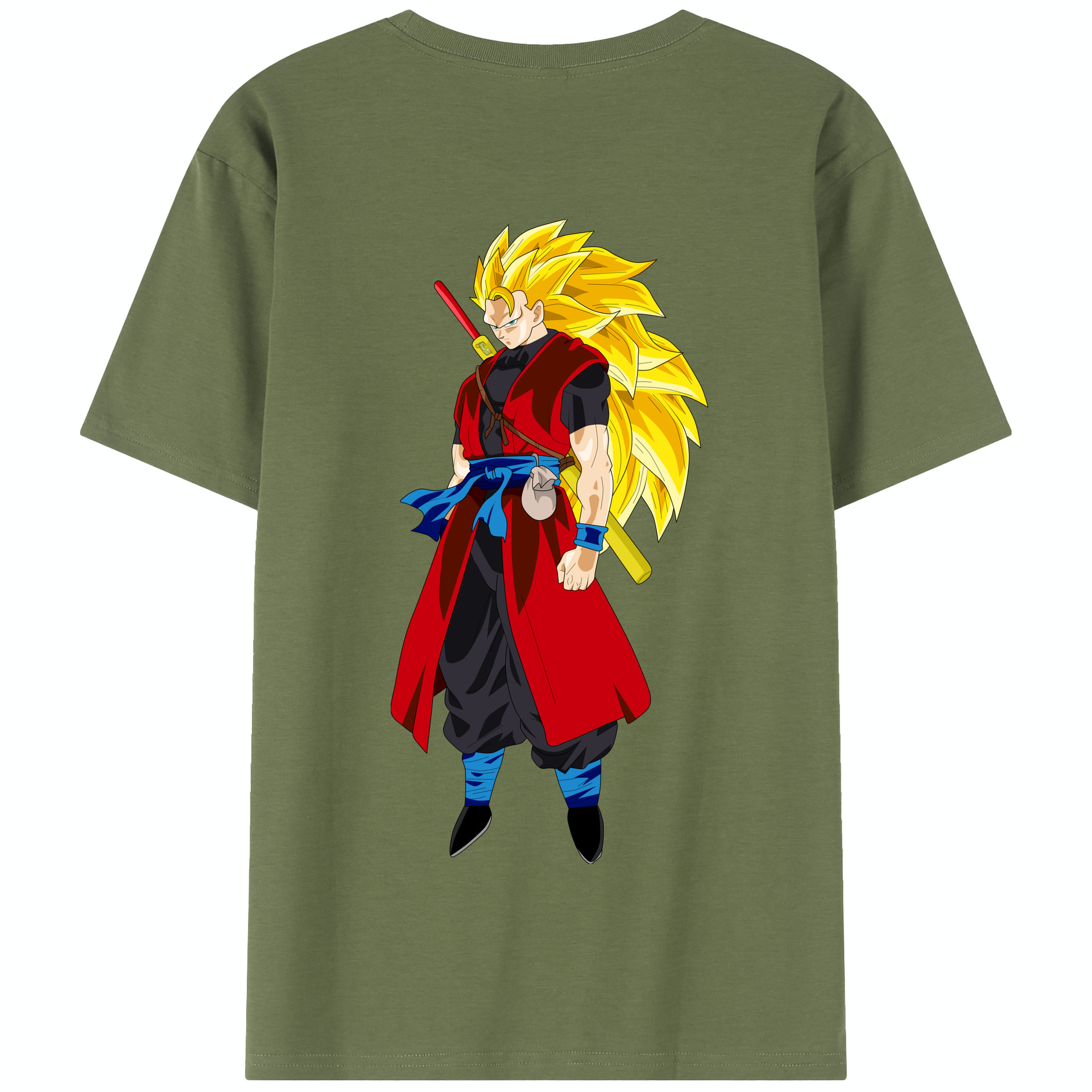 （画像用） ドラゴンボール トランクス（Torankusu）DRAGON BALL Trunks 綿100％半袖Tシャツ（背面プリント）
